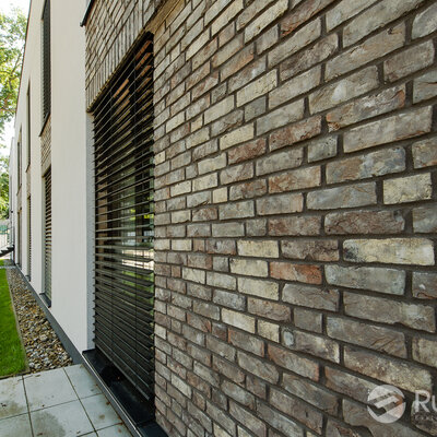 Tehlový obklad Nevado Orange na fasáde rodinného domu