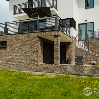 Tehlový obklad Nevado Orange na fasáde rodinného domu