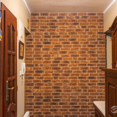 Tehlový obklad Oranje Donkerbont v interiéri