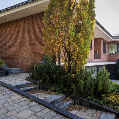 Tehlový obklad Oranje donker na fasáde rodinného domu od Rustique.sk