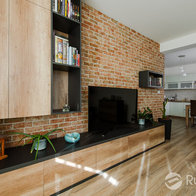 Tehlový obklad Oud elst v obývačke