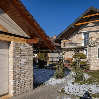 Tehlový obklad Toscane Antiek na fasáde rodinného domu