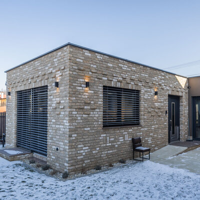 Tehlový obklad Toscane Antiek na fasáde rodinného domu