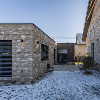 Tehlový obklad Toscane Antiek na fasáde rodinného domu