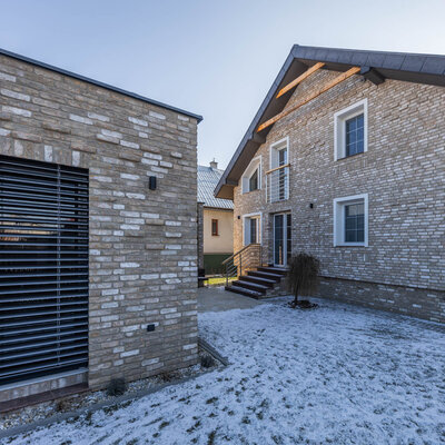 Tehlový obklad Toscane Antiek na fasáde rodinného domu