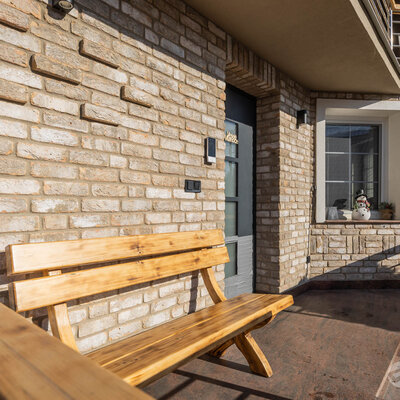 Tehlový obklad Toscane Antiek na fasáde rodinného domu