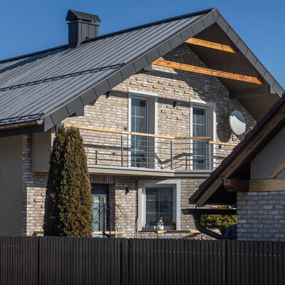 Tehlový obklad Toscane Antiek na fasáde rodinného domu