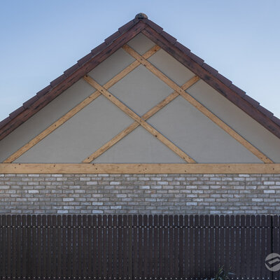 Tehlový obklad Toscane Antiek na fasáde rodinného domu