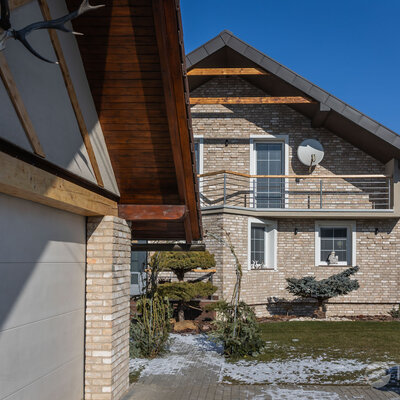 Tehlový obklad Toscane Antiek na fasáde rodinného domu