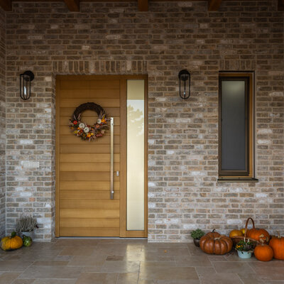 Tehlový obklad Toscane antiek na fasáde rodinného domu od Rustique.sk