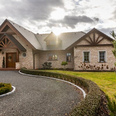 Tehlový obklad Toscane Antiek na fasáde rodinného domu