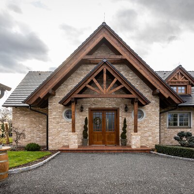 Tehlový obklad Toscane Antiek na fasáde rodinného domu