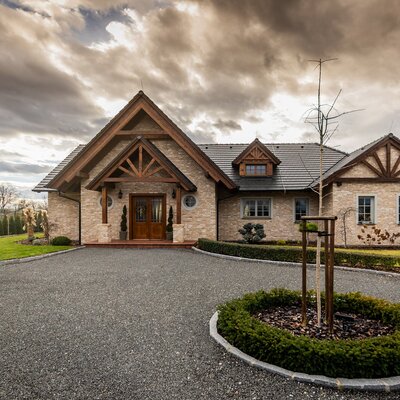 Tehlový obklad Toscane Antiek na fasáde rodinného domu