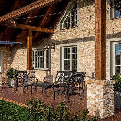 Tehlový obklad Toscane Antiek na fasáde rodinného domu