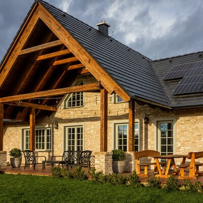 Tehlový obklad Toscane Antiek na fasáde rodinného domu