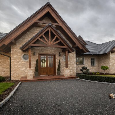 Tehlový obklad Toscane Antiek na fasáde rodinného domu