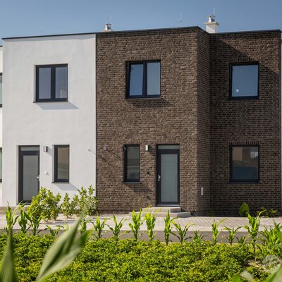 Tehlový obklad Umber na fasáde rodinného domu