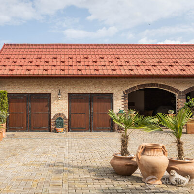 Tehlový obklad Violet na fasáde rodinného domu