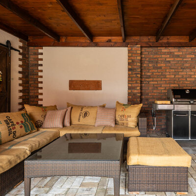 Tehlový obklad Violet na fasáde rodinného domu