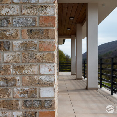 Tehlový obklad Vuurwit na fasáde rodinného domu