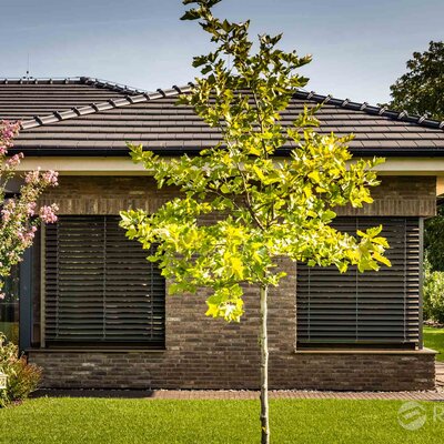 Tehlový obklad WS Sepia na fasáde rodinného domu