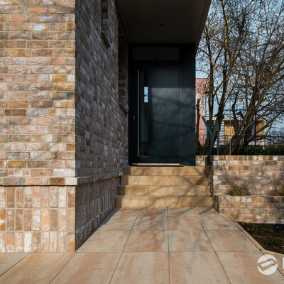 Tehlový obklad Zandlicht na fasáde rodinného domu