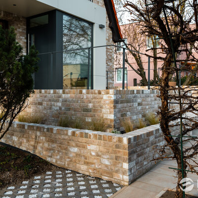 Tehlový obklad Zandlicht na fasáde rodinného domu