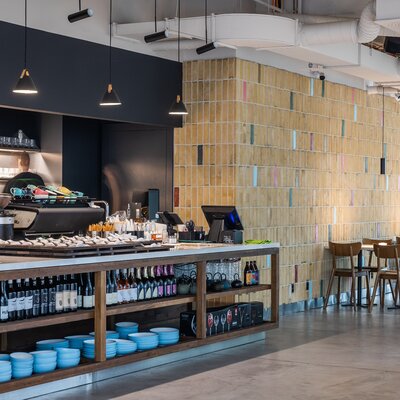 tehlový obklad kalahari v reštaurácii