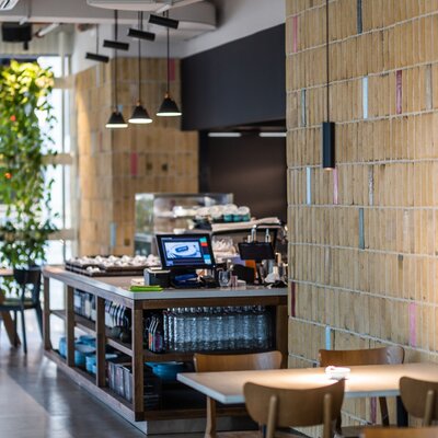 tehlový obklad kalahari v reštaurácii