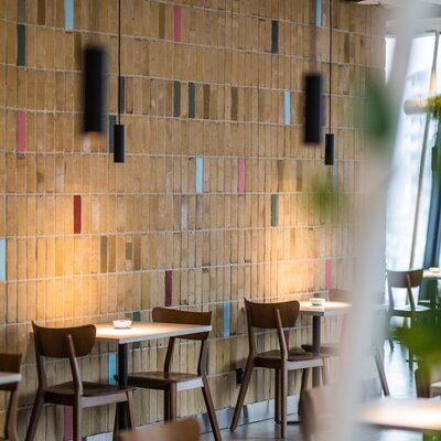 tehlový obklad kalahari v reštaurácii