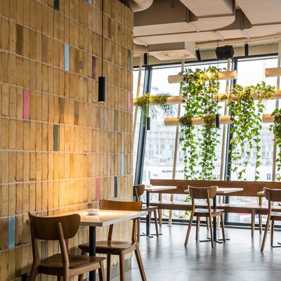 tehlový obklad kalahari v reštaurácii