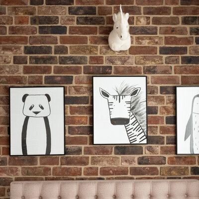 Castello tehlová stena v detskej izbe