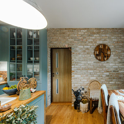 tehlový obklad toscane antiek v jedálni