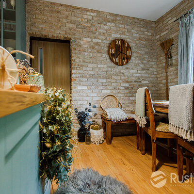 tehlový obklad toscane antiek v jedálni