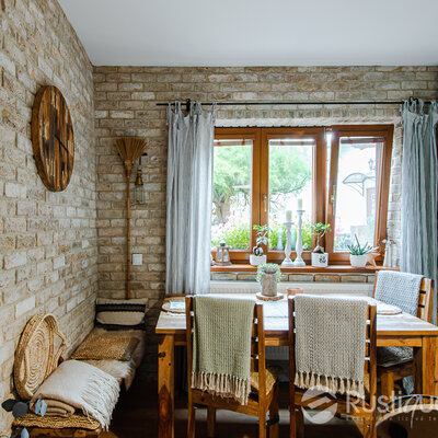 tehlový obklad toscane antiek v jedálni