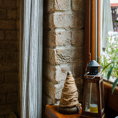 tehlový obklad toscane antiek v jedálni